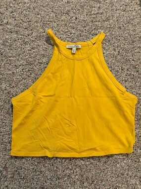 Express Yellow Crop Tank Top